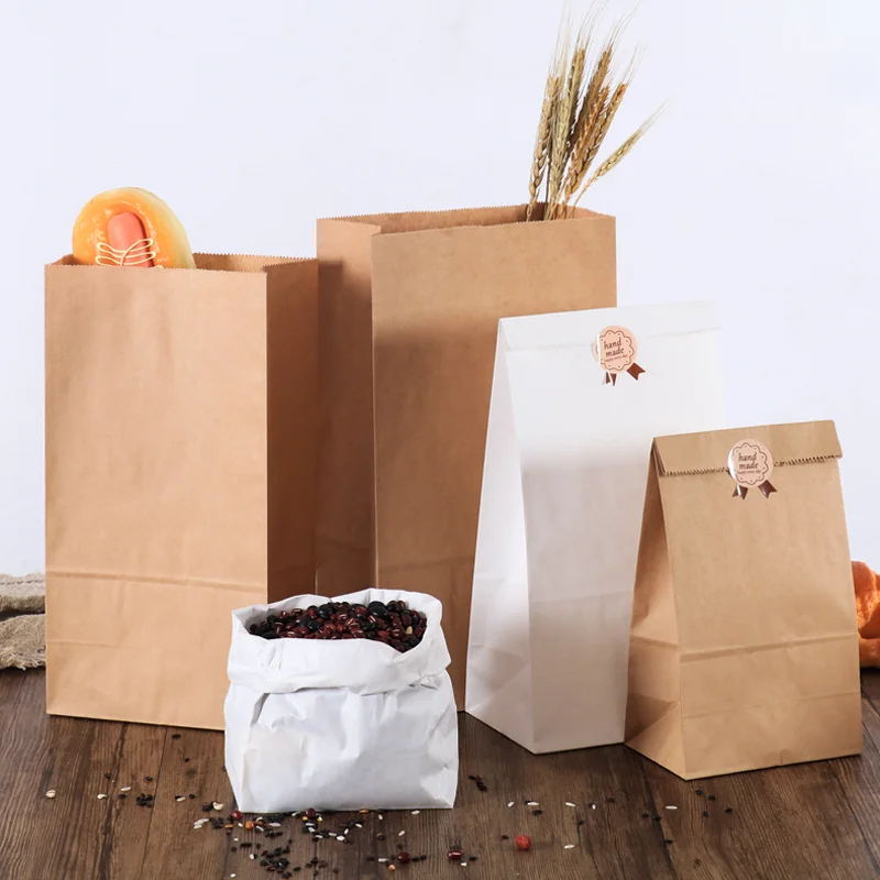 Eco-friendly Kraft Paper , Party Gift , Merchandise , Shopping Bags, 500 Take Out Food Bags