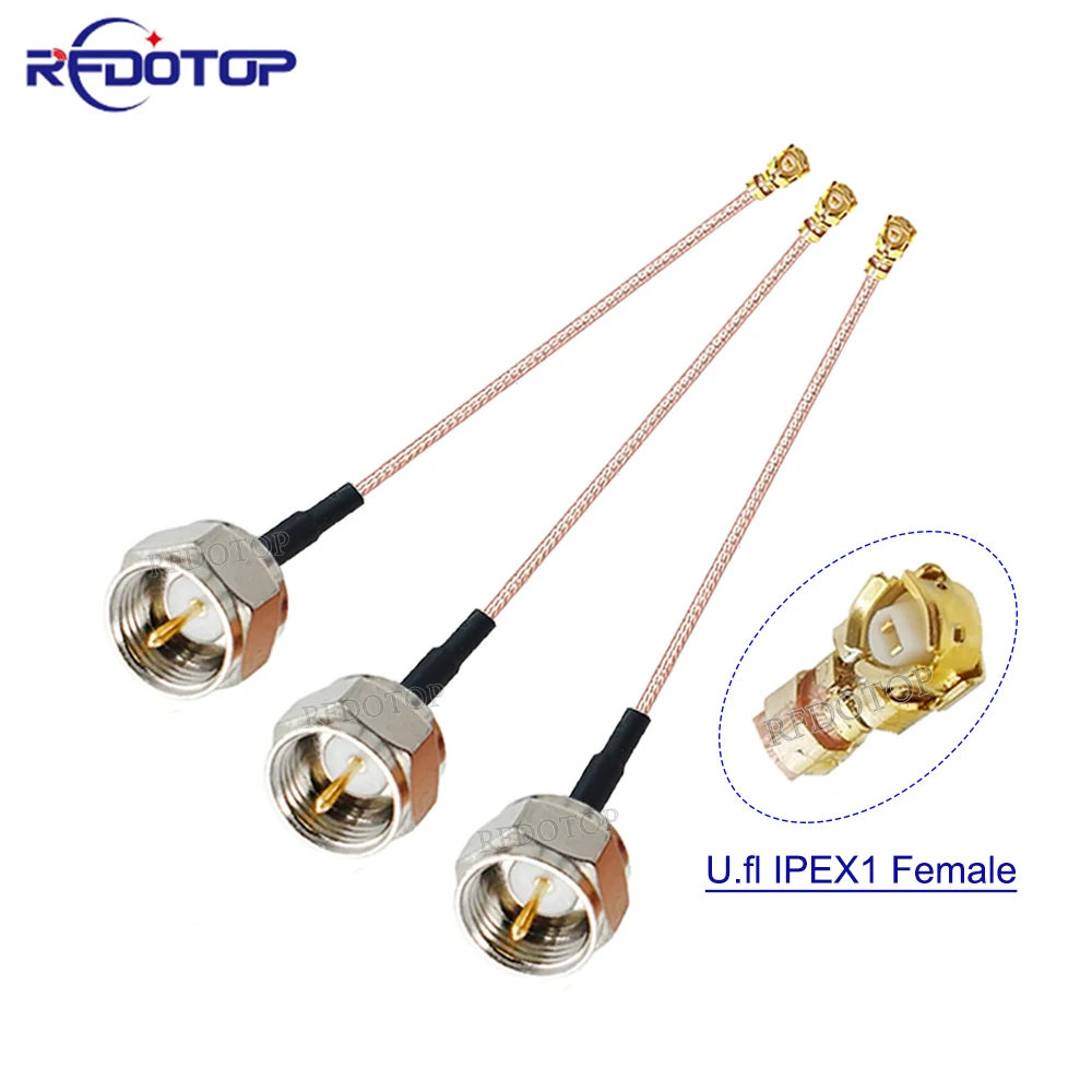 1PCS RG178 F Male Plug to uFL/u.FL//-1 Female Jack RG-178 Coaxial RF Pigtail Cable WIFI 3G Antenna Extension Cable Cord