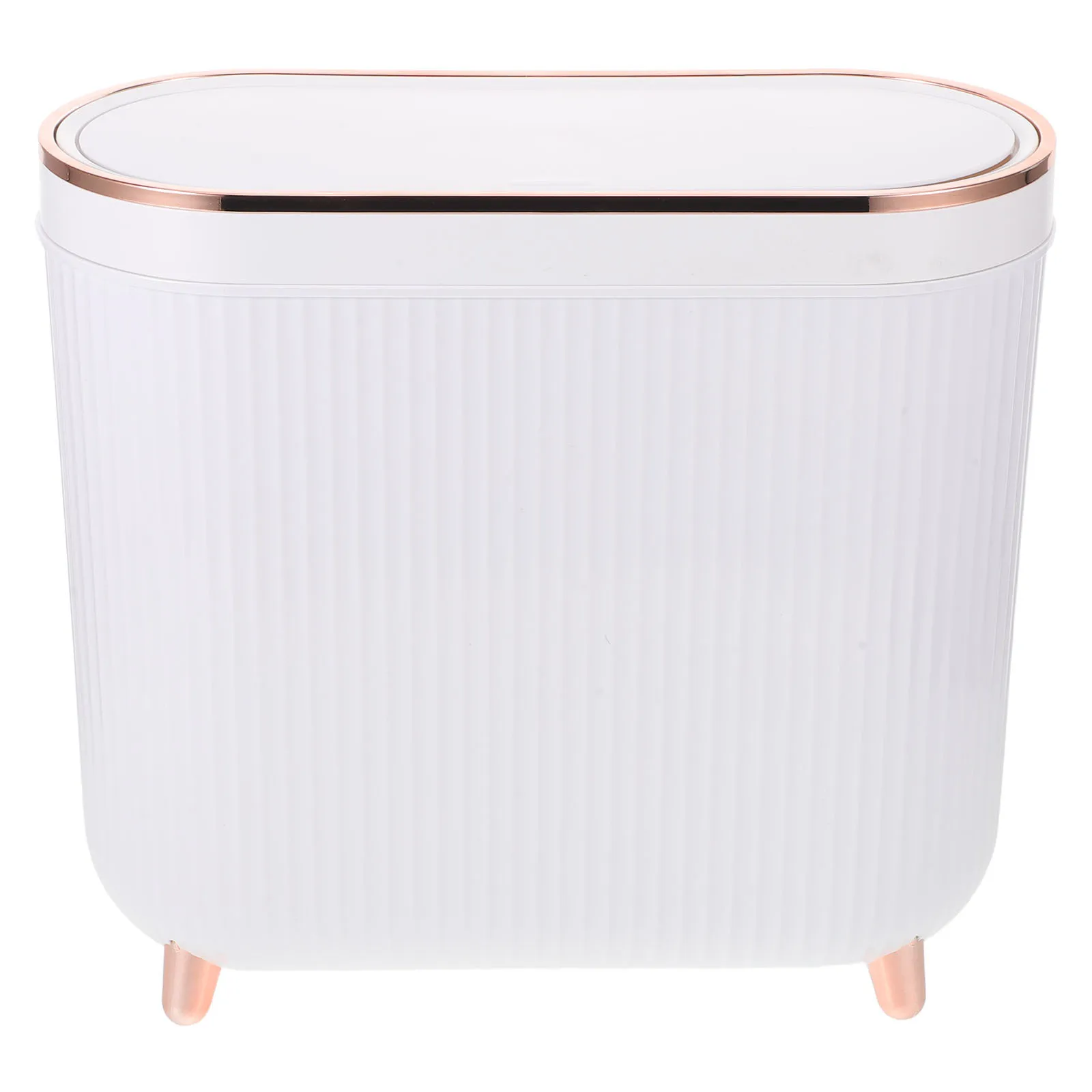 

12L Bathroom Garbage Can with Lid Contemporary Slim Design for Small Bathrooms Odor-Free Waste Storage Home Office Use
