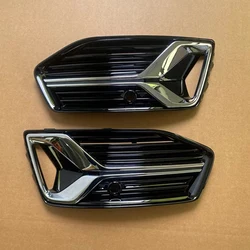 Front Fog Light Cover Bumper Grille Fit For Audi A6 C8 Base 2018 2019 2020 2021 2022 2023 Car Grill 4KD807647D 4KD807648D