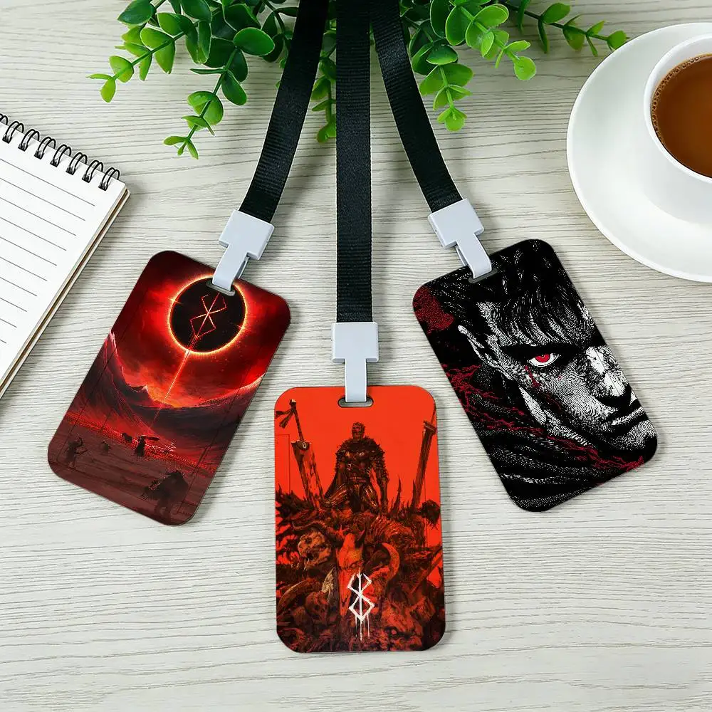 Comic B-Berserker Card Cover Bag Business Work Name Card Badge Holders Unisex Credit Card Business Bus ID Holder Case