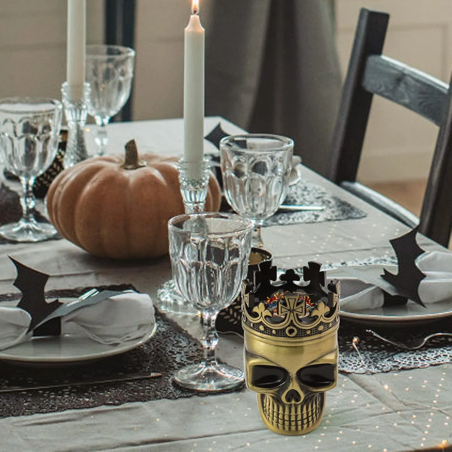 Измельчитель черепа, Мельница для специй в подарок, 1,7 дюйма