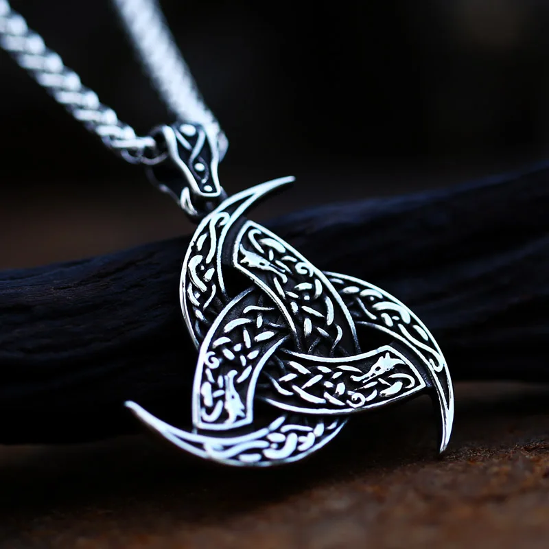 Beier 316L Stainless Steel Viking Pendant Necklace Norse Jewelry Knot Rune Men Pendant LLBP8-214P