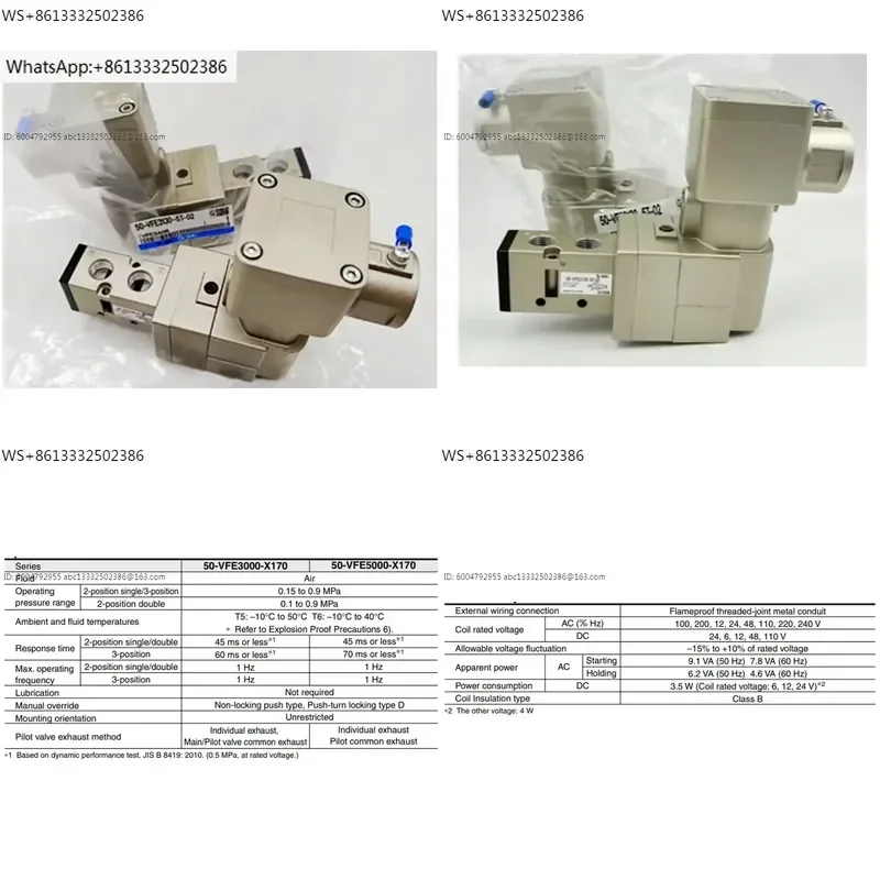 Explosion-proof 5-Port Solenoid Valve 50-VFE 50-VF3 50-VFE3130 50-VFE5120 -5T-02 -5TD-02 -4T-02 -4TD-02 -3TD-02