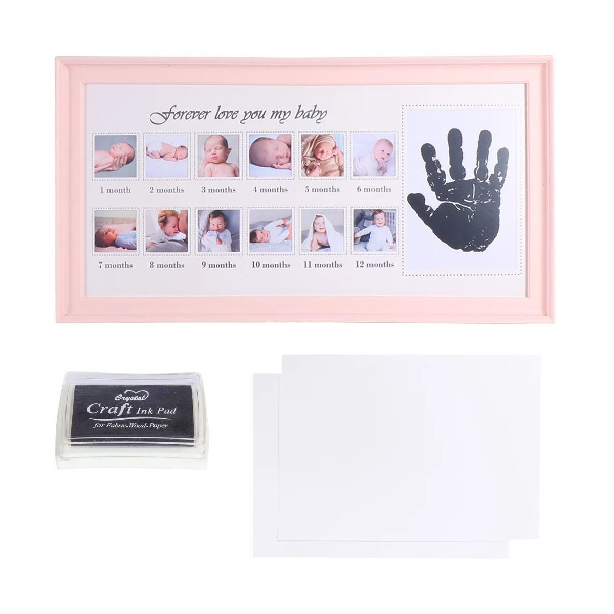 

Growth Record Photo Frame for Newborn Baby 12 Months Picture Holder Infant Keepsake Durable Material Baby Growth Change Photo