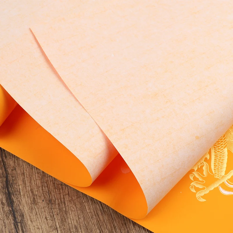 Half-Ripe Xuan Paper Batik Dragon Pattern Rice Paper Chinese Brush Pen Calligraphy Art Creation Works Papier Apple Para Dibujar