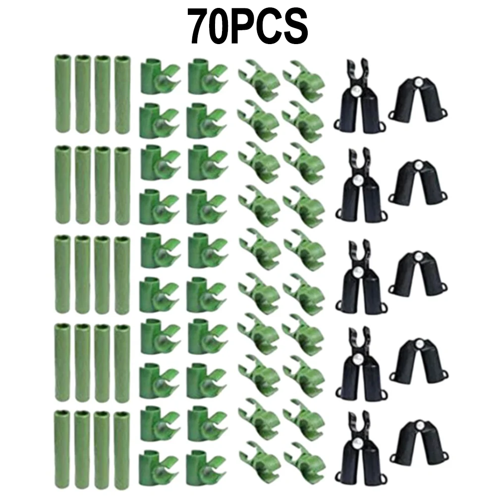

70pcs Adjustable Plant Support Plastic Clips Gardening Fixed Connector Pillars 11mm Fixed Bracket Climbing Pergola Connector