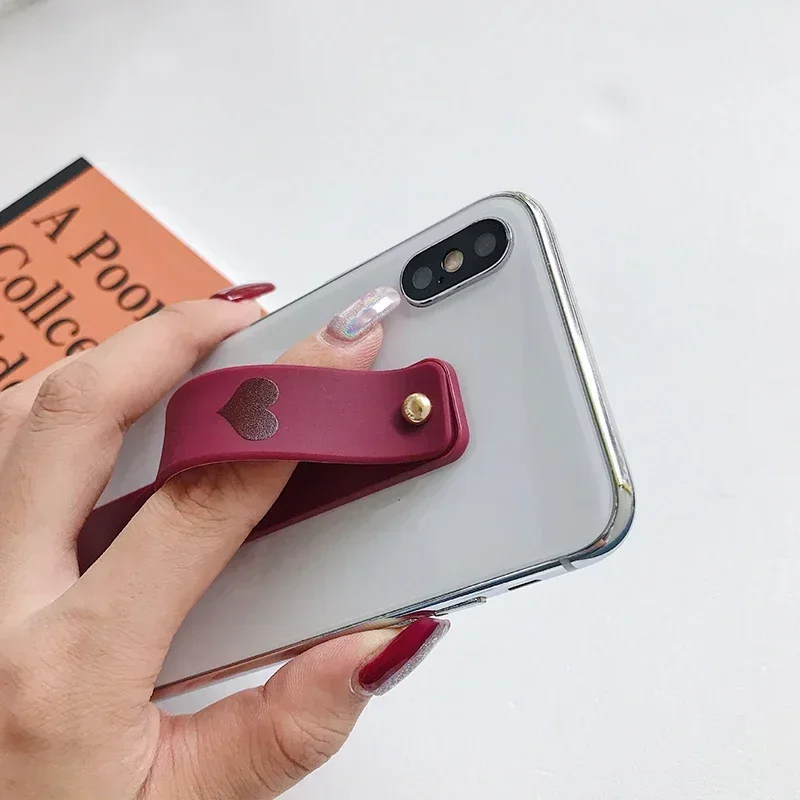 العالمي المعصم الفرقة حامل الهاتف سيليكون البنصر دفع سحب قوس آيفون سامسونج Xiaomi الهاتف قبضة حامل الهاتف المحمول