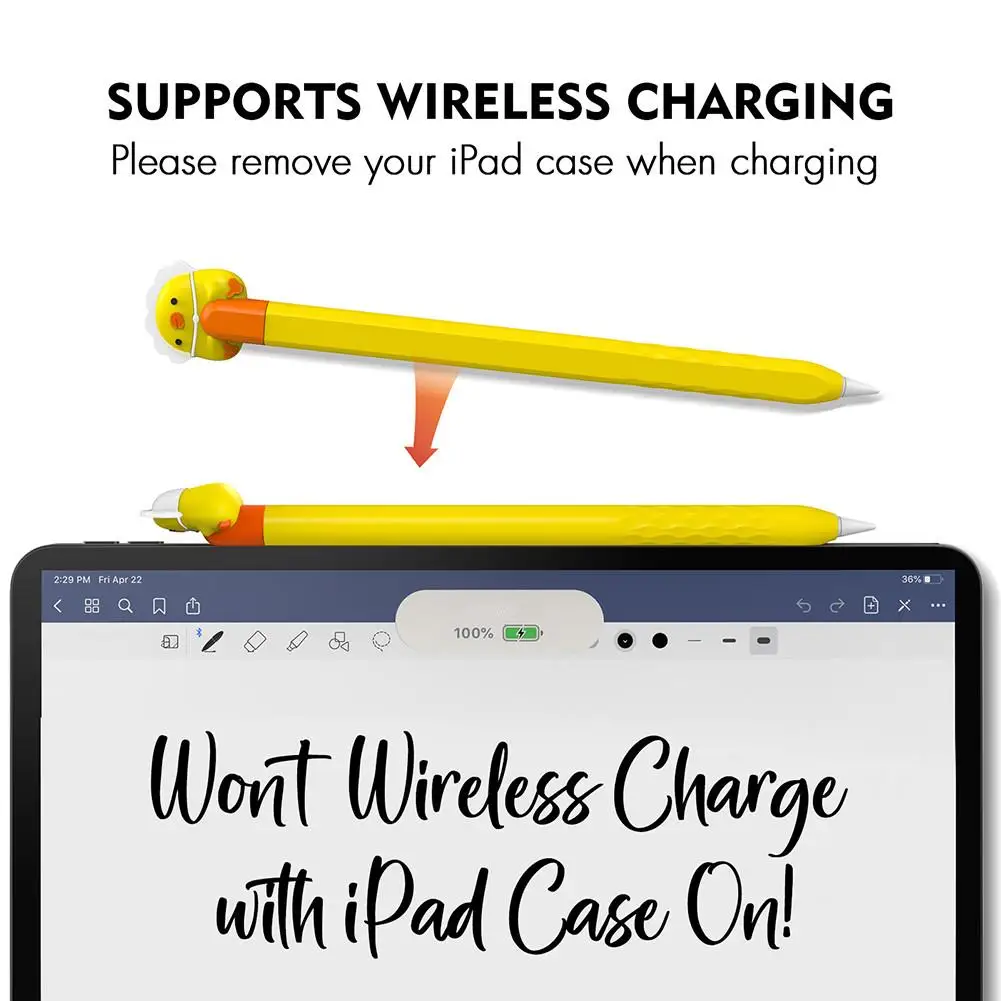 Custodia protettiva per penna capacitiva portatile in Silicone morbido per cartoni animati compatibile per penna Ipencil di seconda generazione