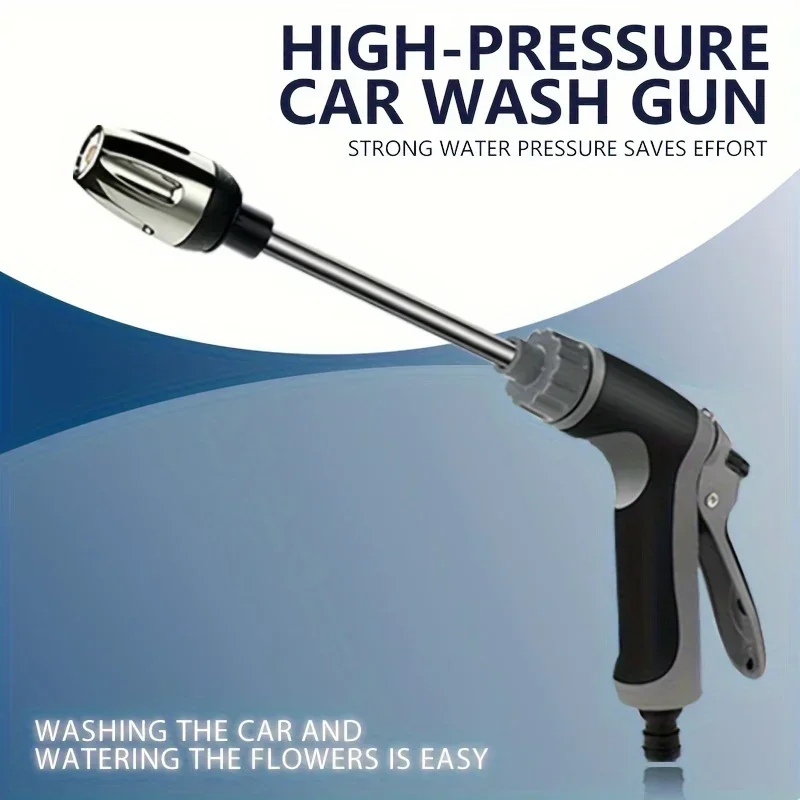 Car Wash Water Gun Household High Pressure Foam Spray Bottle Water Car Supplies Car Brush Gun Powerful Long Pole Water Spray Gun