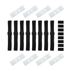 24pcs/8kits Swimming Pool Cover Roller Attachment Straps Kit Universal Solar Blanket Reel Nylon Webbing Strip Buckle Fasteners