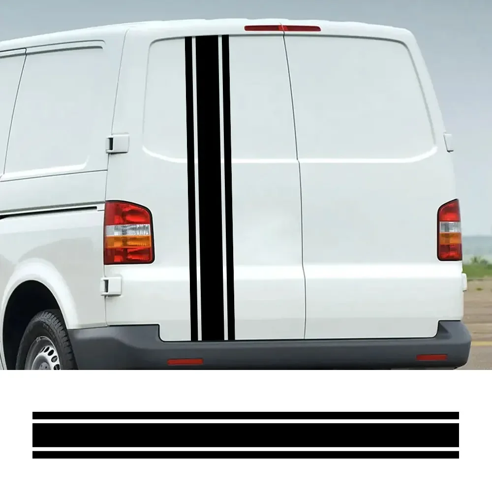 Car Rear Trunk Stickers For Volkswagen VW Transporter T3 T4 T5 T6 Camper Van Motorhome Line Graphics Vinyl Decal Accessories