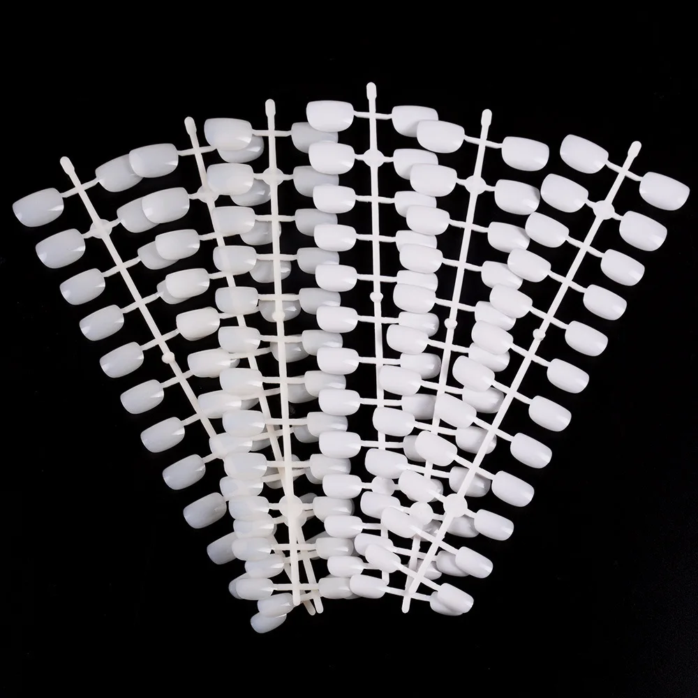 

120Pcs/Set Clear Nude Full Cover Natural Short Manicure Tools False Nails Fake Nails Tips Nail Art