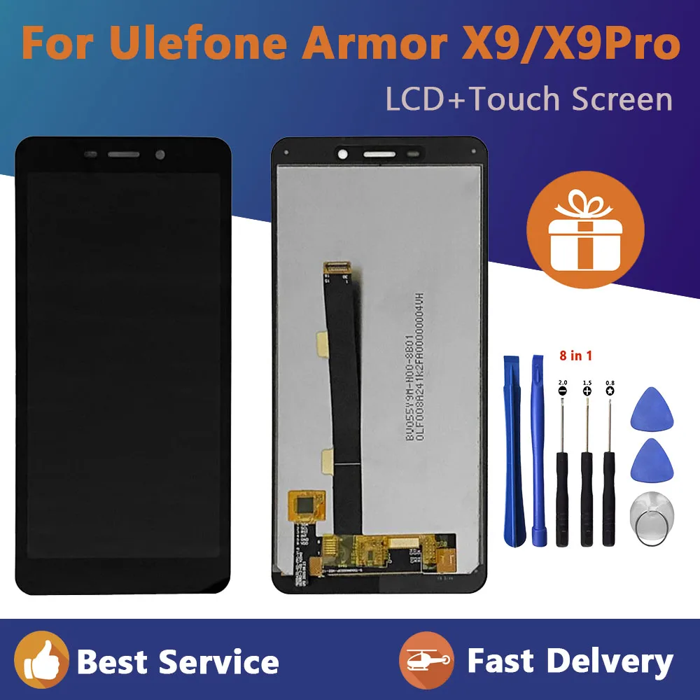 

5,5 "для оригинального Ulefone Armor X9 Pro ЖК-дисплей кодирующий преобразователь сенсорного экрана в сборе сменный экран Armor X9 ЖК-дисплей + Инструменты