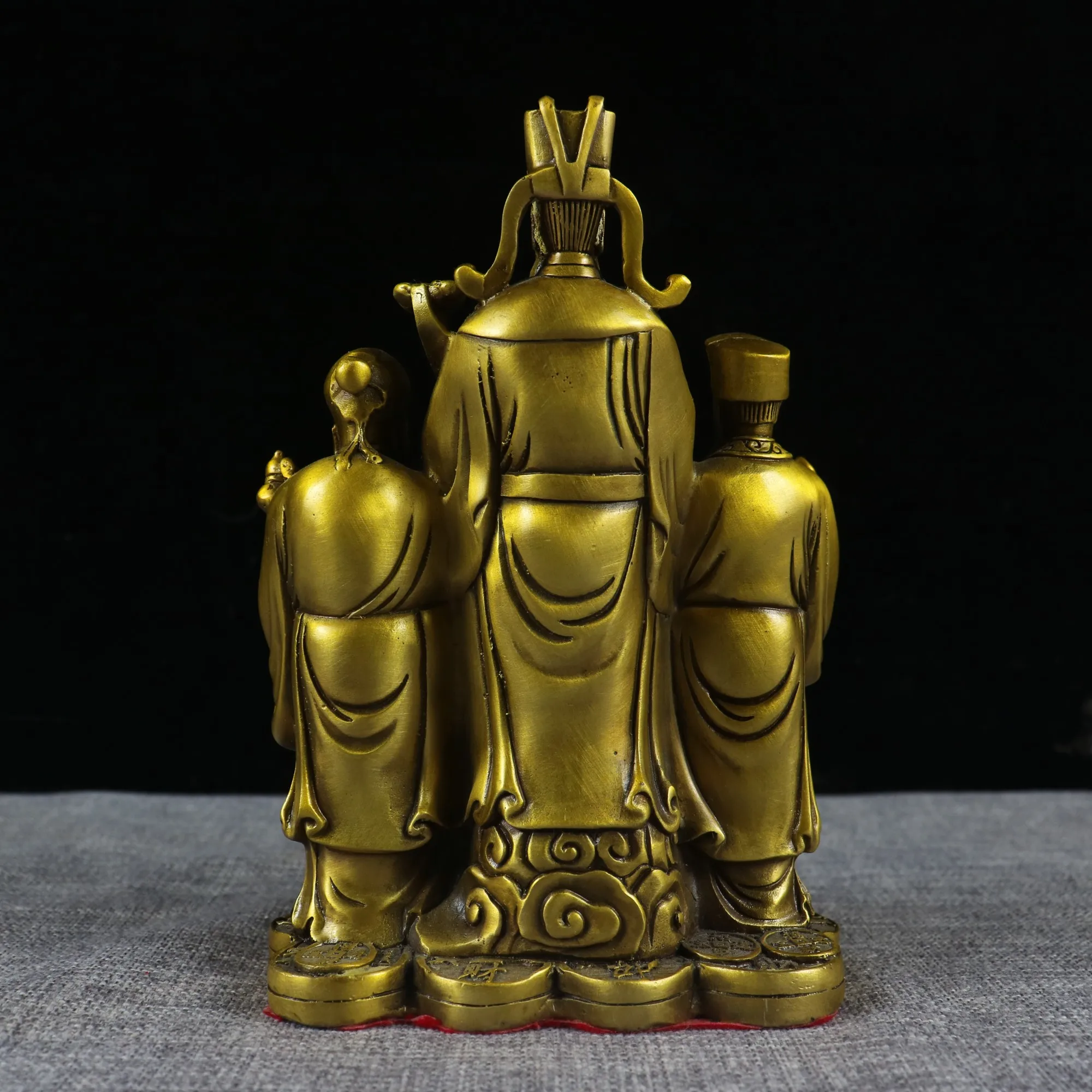 Fulushou Samsung Five-Road God Of Wealth Bronze Statue Cornucopia Home Decorations