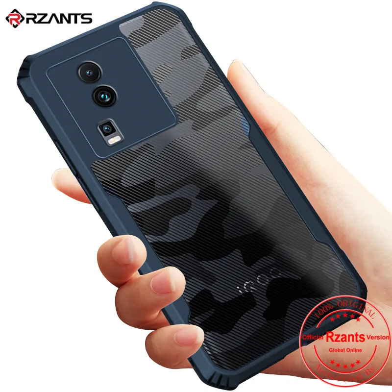 Rzants For VIVO IQOO Neo 7 7 SE Case Hard [Camouflage Beetle] Hybrid Shockproof Slim Crystal Clear Cover