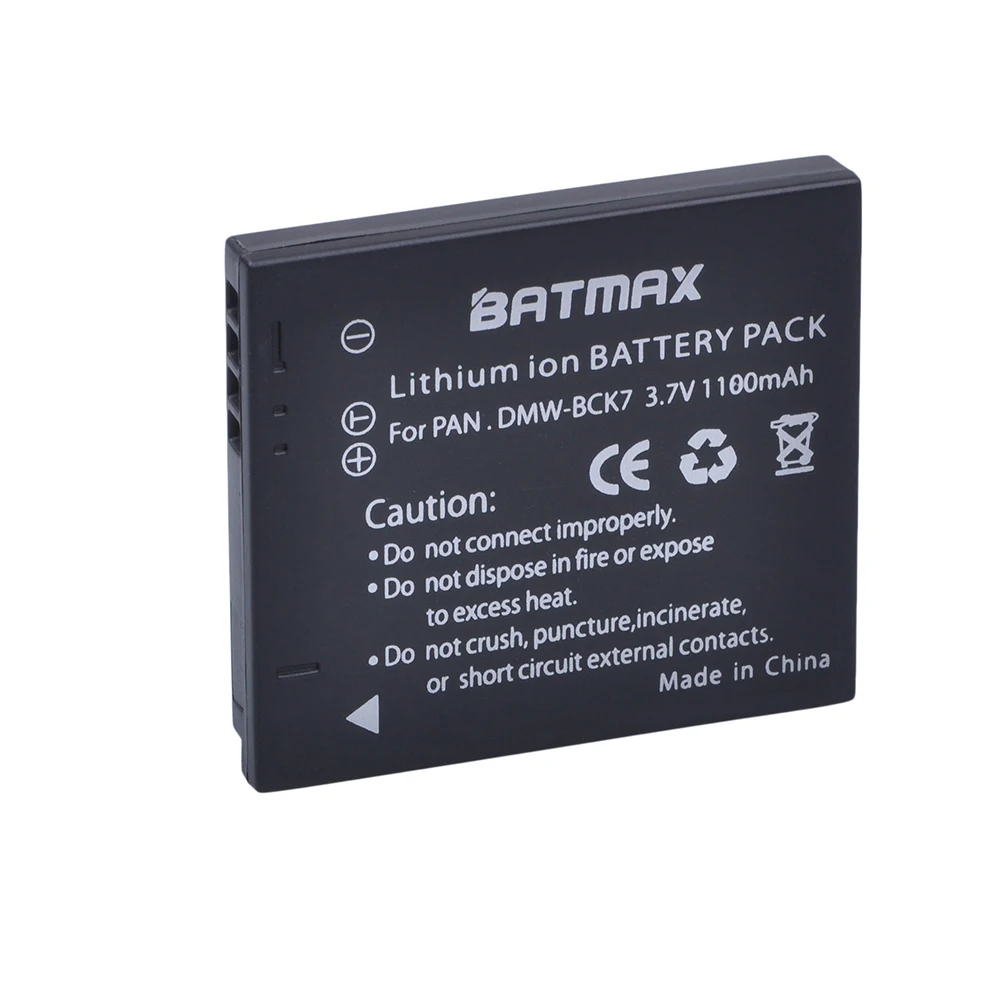 Batmax DMW-BCK7 NCA-YN101G BCK7 Rechargeable Battery for Panasonic Lumix DMC-FS28 DMCFH2 DMC FH4 FH5 FH6 FH25 FH27 FP5 FT30