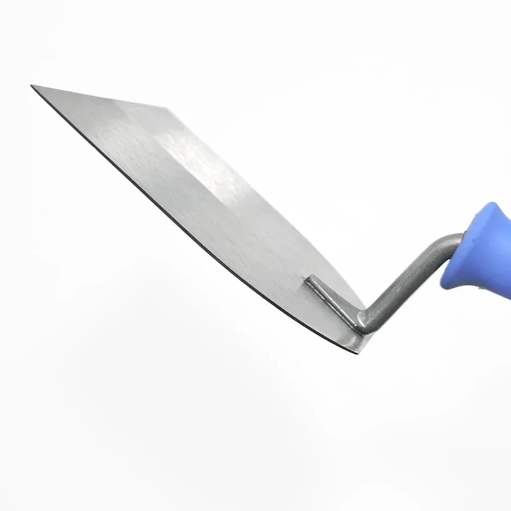 Heavy Duty Flat Head Trowel with Stainless Steel Blade and Dual Color Non Slip Handle for Masonry Tile Laying and Work
