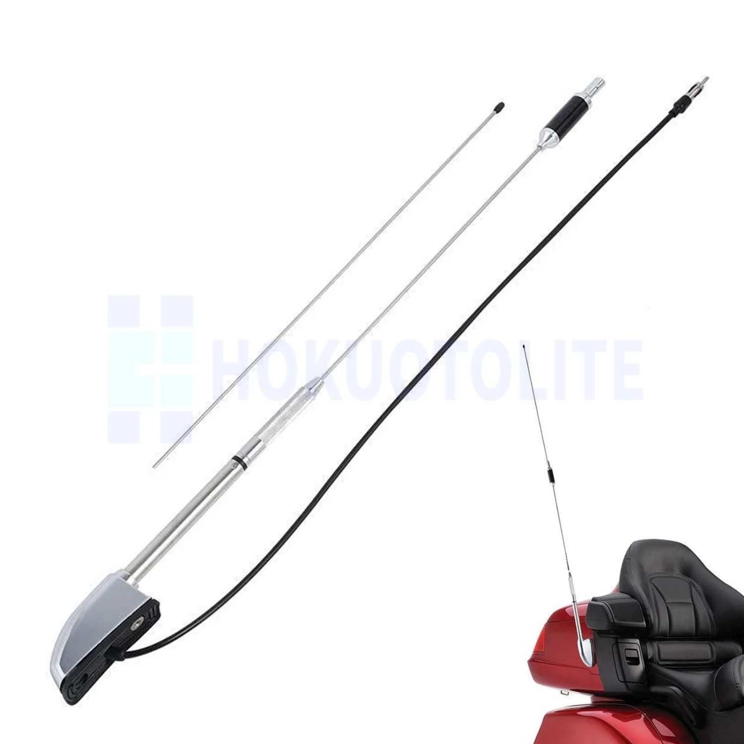 46.8 inch 119cm Motorcycle Accessories Antenna Has Audio Comfort Navi Aluminum ABS For Honda Goldwing GL1800 GL1500 2001-2017