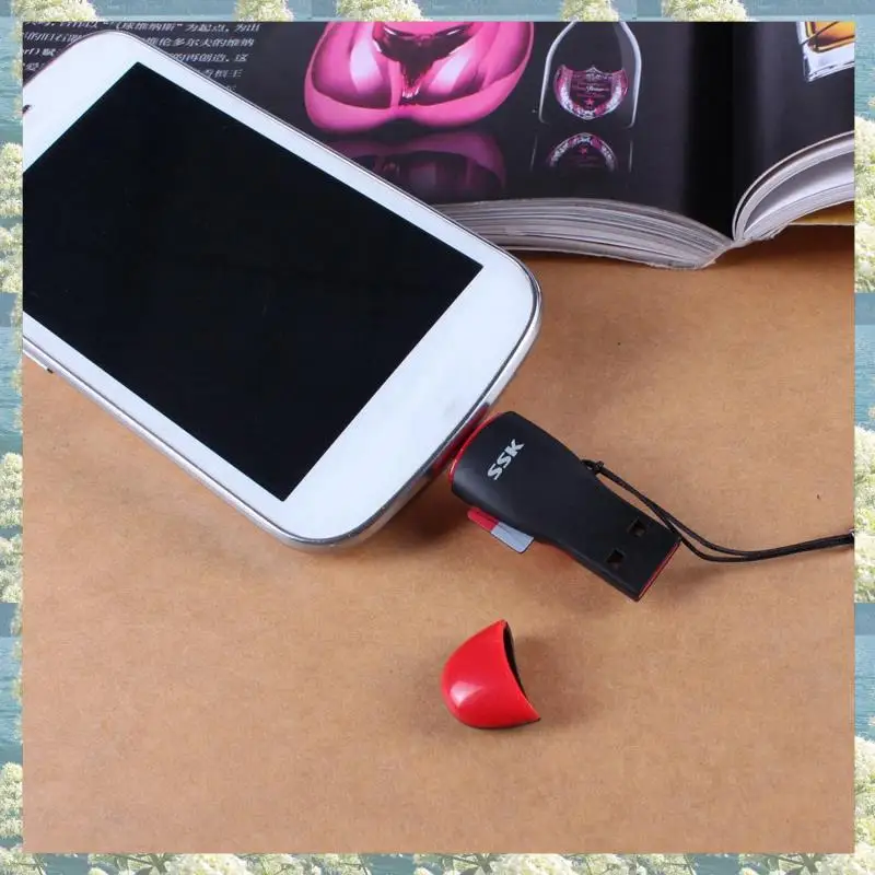 

New-SSK SCRS600 Card Reader Plug And Play Dedicated OTG 180Mbps USB2.0 Micro-SD TF Dual Purpose Card Reader For Android