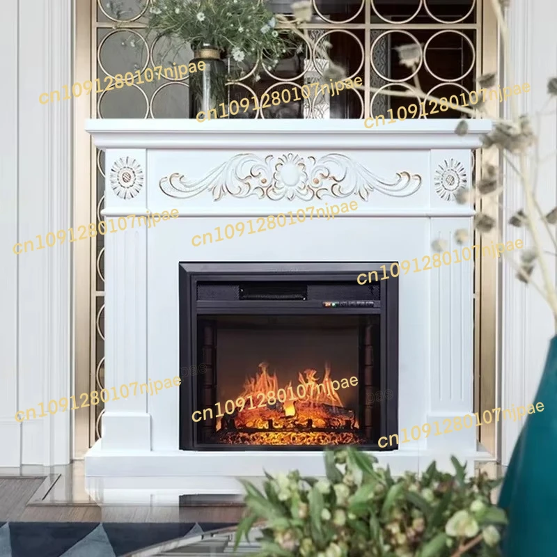 Riscaldatore da soggiorno europeo Decorazione della stanza a parete per la casa Camini decorativi con fiamma simulata Camino elettrico incorporato per hotel