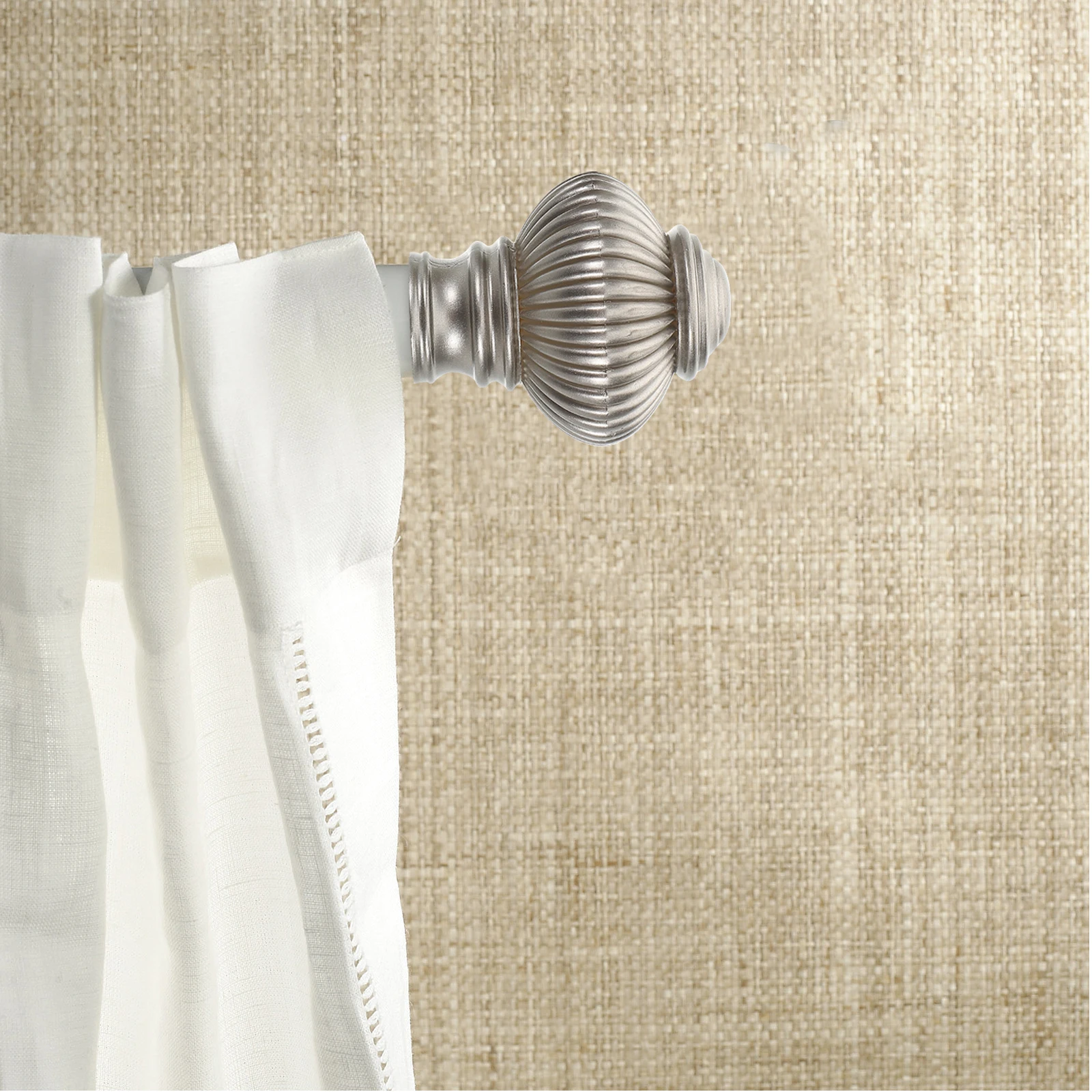 

2Pcs Curtain Rod Finials Stylish End Caps Heavy Duty Plastic Replacement Parts for Curtain Pole Drapery Rail Home Office Decor