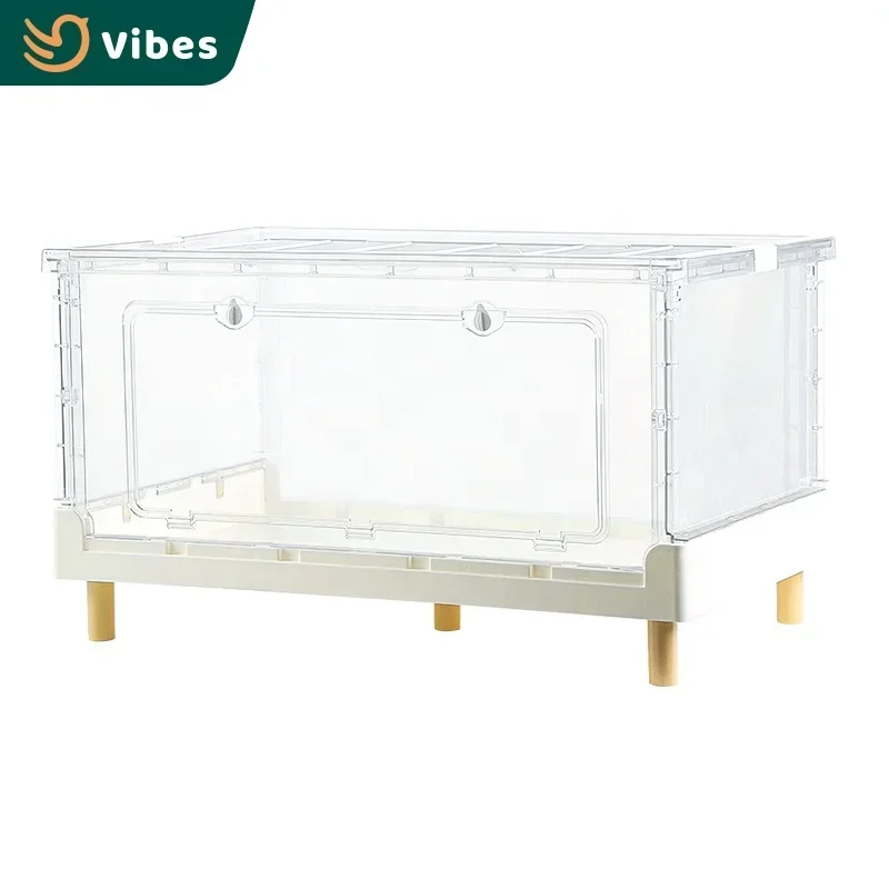 Wholesale 70cm Acrylic Transparent Foldable Guinea Pig Hamster Cage Landscape Indoor Cage With Disassembled Roof Top