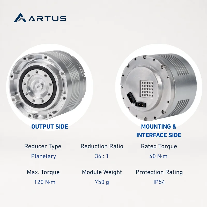 Planetary Robot Joint Actuator 40Nm 86mm  Integrated Joint Module APM-086-120-R36 For Humanoid & Industrial Robots