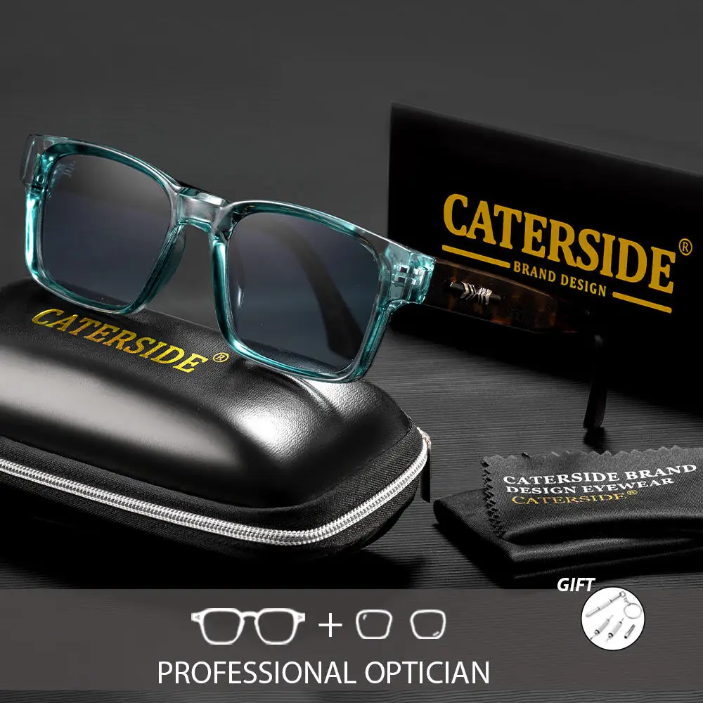 

CATERSIDE мужские солнцезащитные очки по рецепту модные большие квадратные толстые оправы оптические женские очки повседневные уличные путешествия вечерние