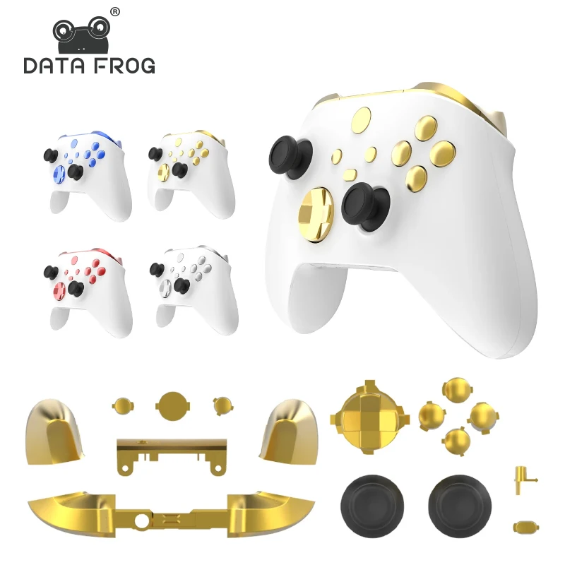 DATA FROG Solid Plating RB LB Bumper RT LT Trigger Buttons Mod Kit For Xbox Series X/S Controller Repair Parts Triggers ABXY But