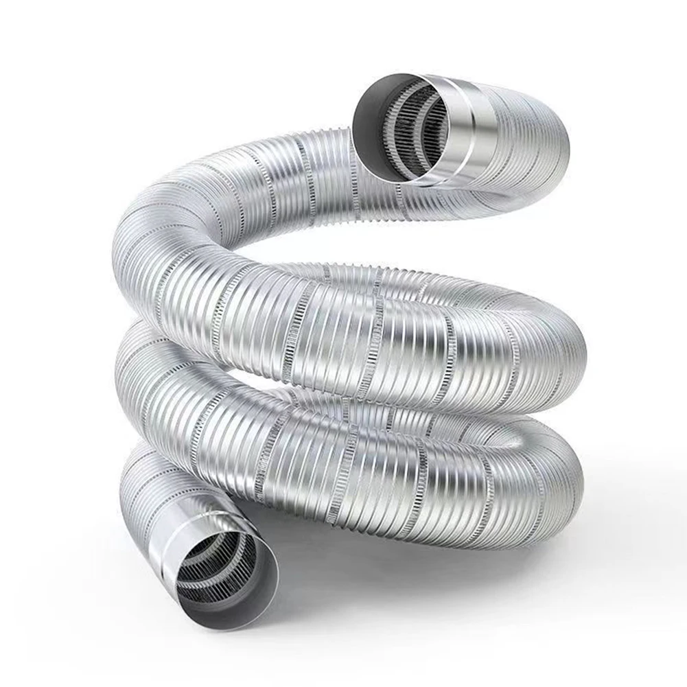 1PC Stainless Steel Elbow Chimney Liner Bend For Multi Flue Stove Pipe Stretching 50mm Flexible Stove Heater Pipe Bend