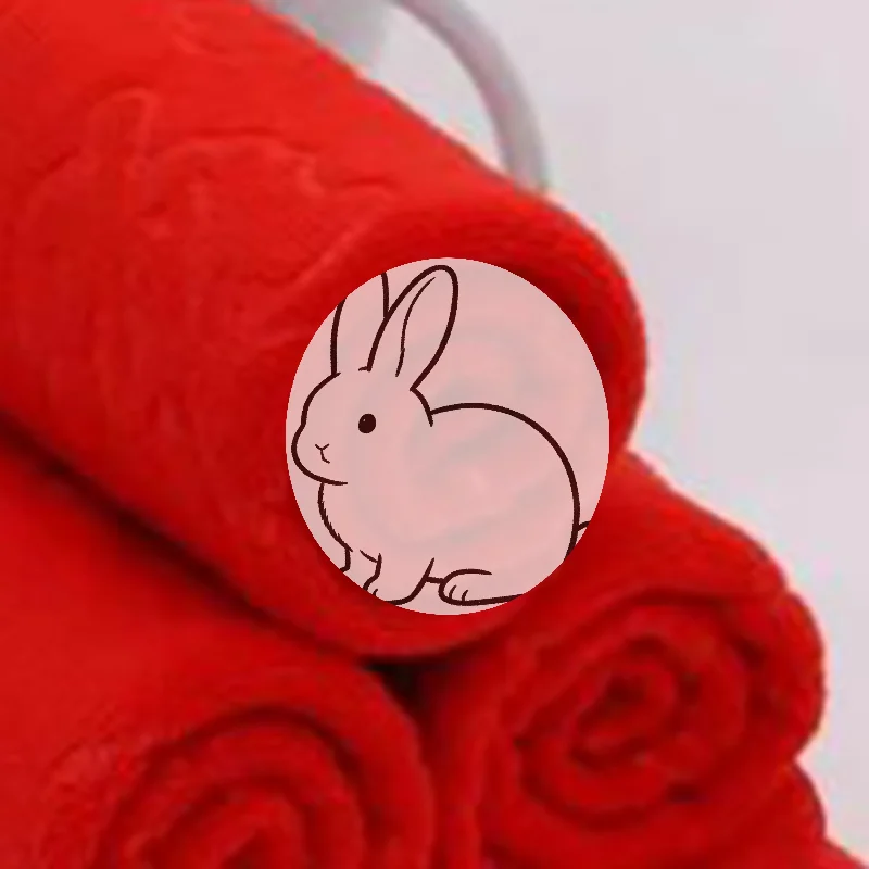 [ЛА]-[la]-1-шт-Большой-красный-бархатный-свадебный-платок-с-тисненым-надписью-happy-word-толстый-из-велюра