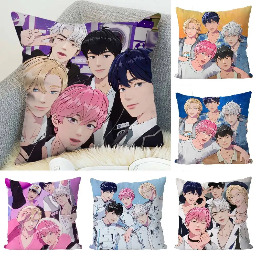 

KPOP-PLAVE-band Pillow Case Luxury Double-sided For Car Pillows 45x45 Cushions Cover Home And Decoration Sofa Pillowcase 50x50