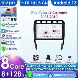 For Porsche Cayenne 957/955 2002-2010 Android Head Unit 2 DIN Car Multimedia Video Player Navigation GPS WIFI Stereo with Frame