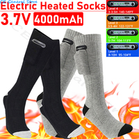 Winter Heated Socks Men's Women's Heating Foot Warmer Electric Socks Warm Sock 4000mAh Battery Thermal socks Cycling Ski