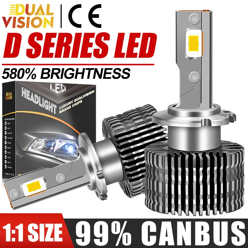 

Dualvision D1S D3S D2S D4S D5S D8S D1R D2R D3R D4R LED Headlight Bulbs Canbus No Error 4300K 6000K 8000K Plug and Play Car Lamps