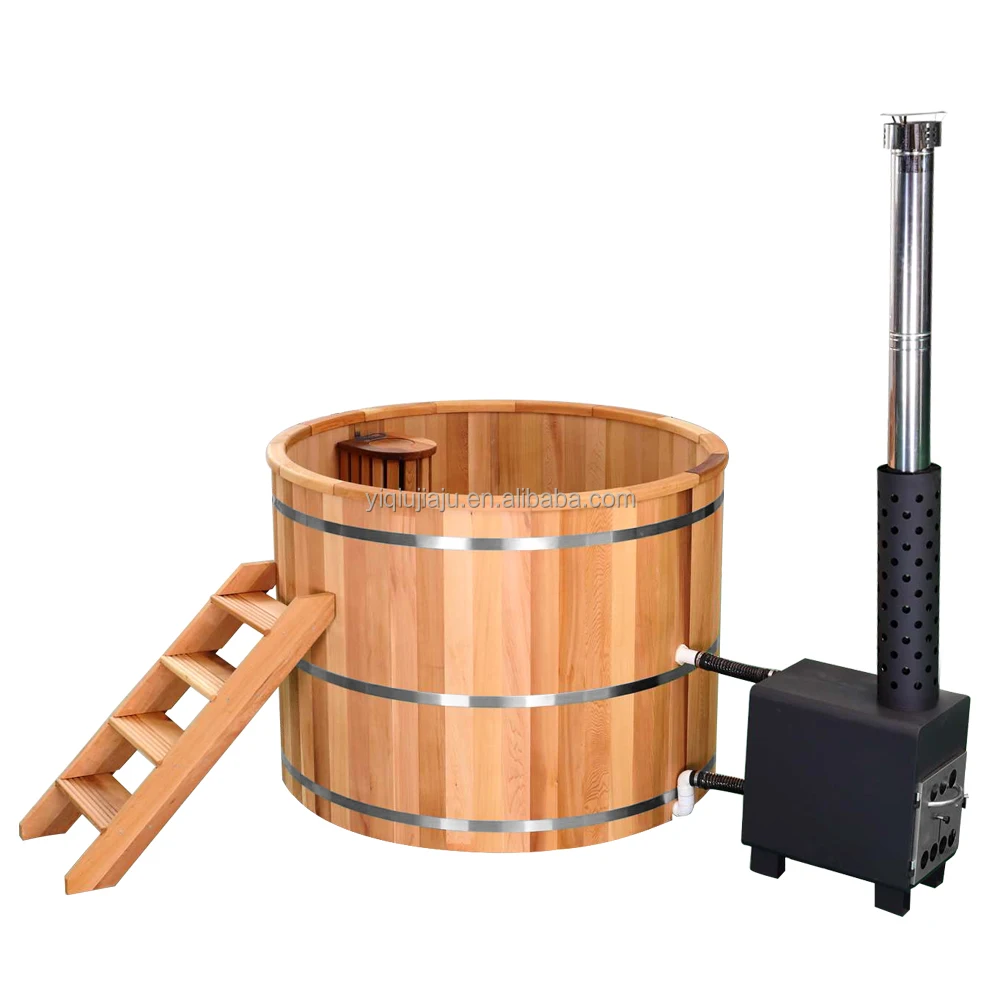 Cube Mini Portable Wood Stove Circulating Water Heater For Outdoor Spa And Bathtub Heating