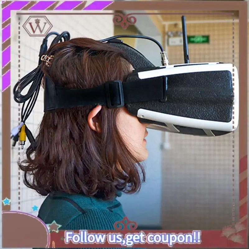 ABBG-5.8G FPV Goggles 7-Inch Display Receiver 1280X800 40CH -Compatible FPV Video Goggles For FPV Drones EU Plug