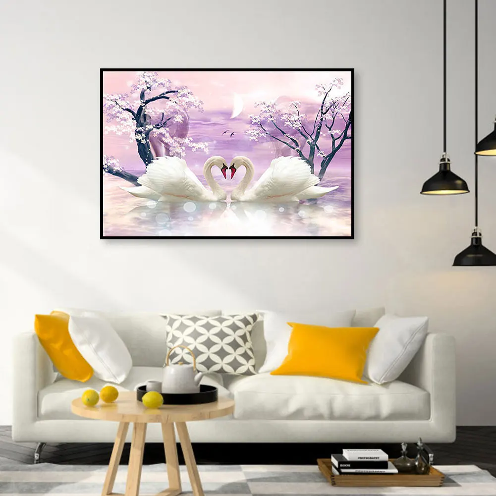 

Набор для вышивания крестиком 11CT: Два лебедя, схема на хлопковых нитках, DIY, для рукоделия