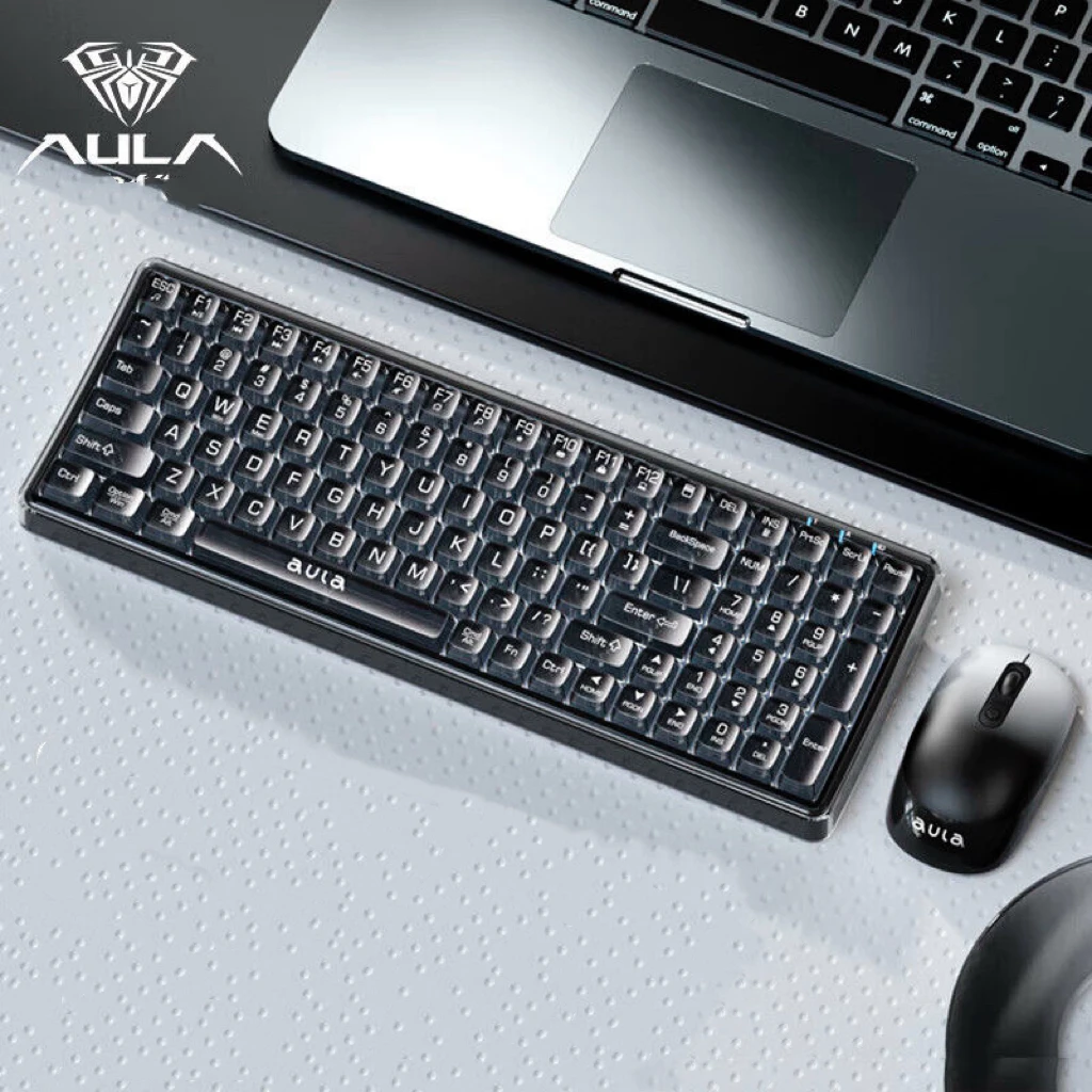 Беспроводная клавиатура и мышь AC210, прозрачный робот, киберспортивная игра, специальный офисный набор клавиатуры и мыши