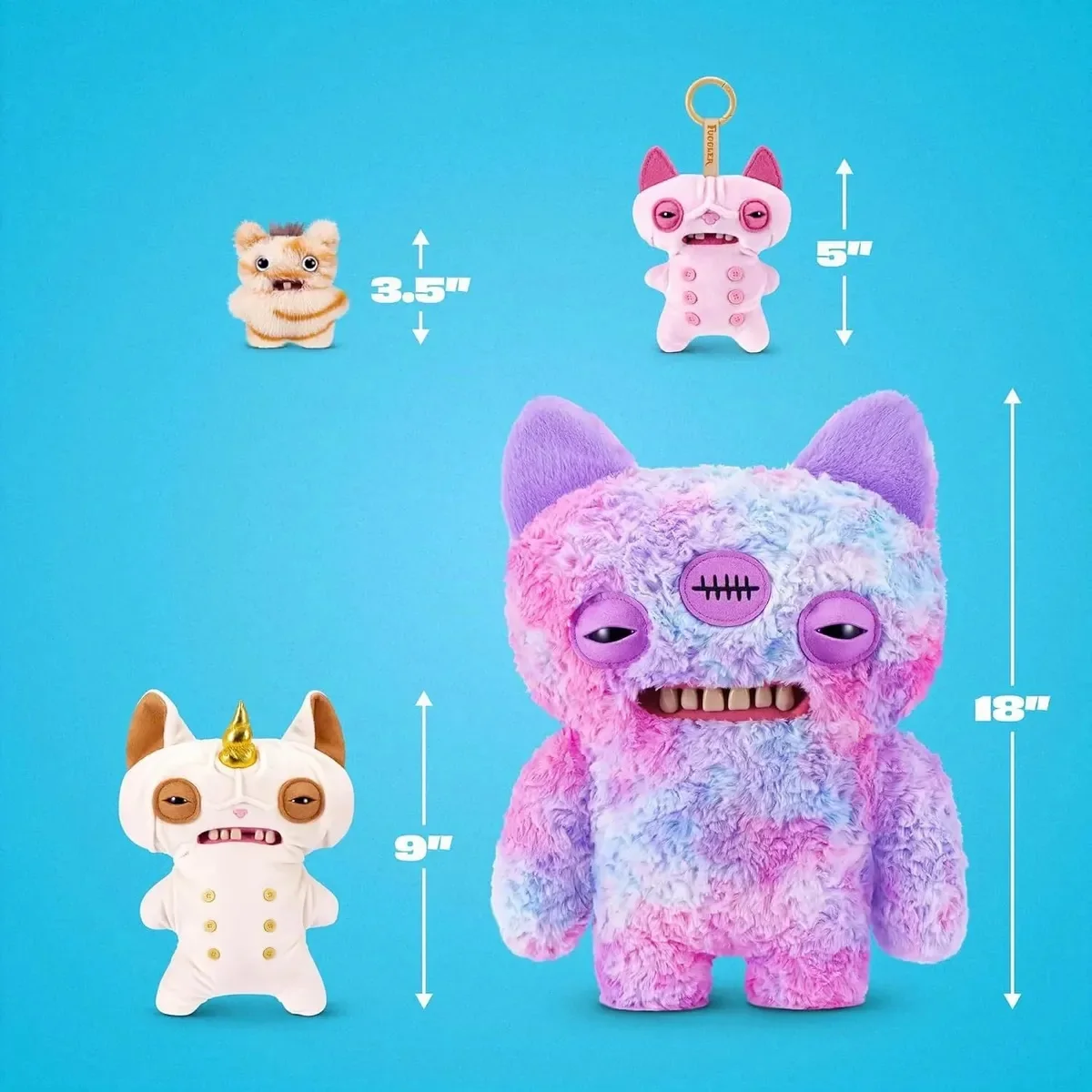 Original Fuggler Fugglercorn Ugly Cute Unicorn Plush Toys Pink Heart Print Pillow Fugg Funny Stuffed Cute Cartoon Doll Home 22CM