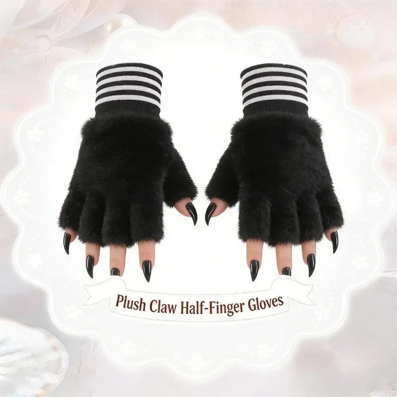 فو الفراء القطط مخلب قفازات Therians الكفوف أفخم Fursuit الكفوف زي هالوين تنكري الحيوان الثعالب الكفوف القفاز النساء الرجال Y08E