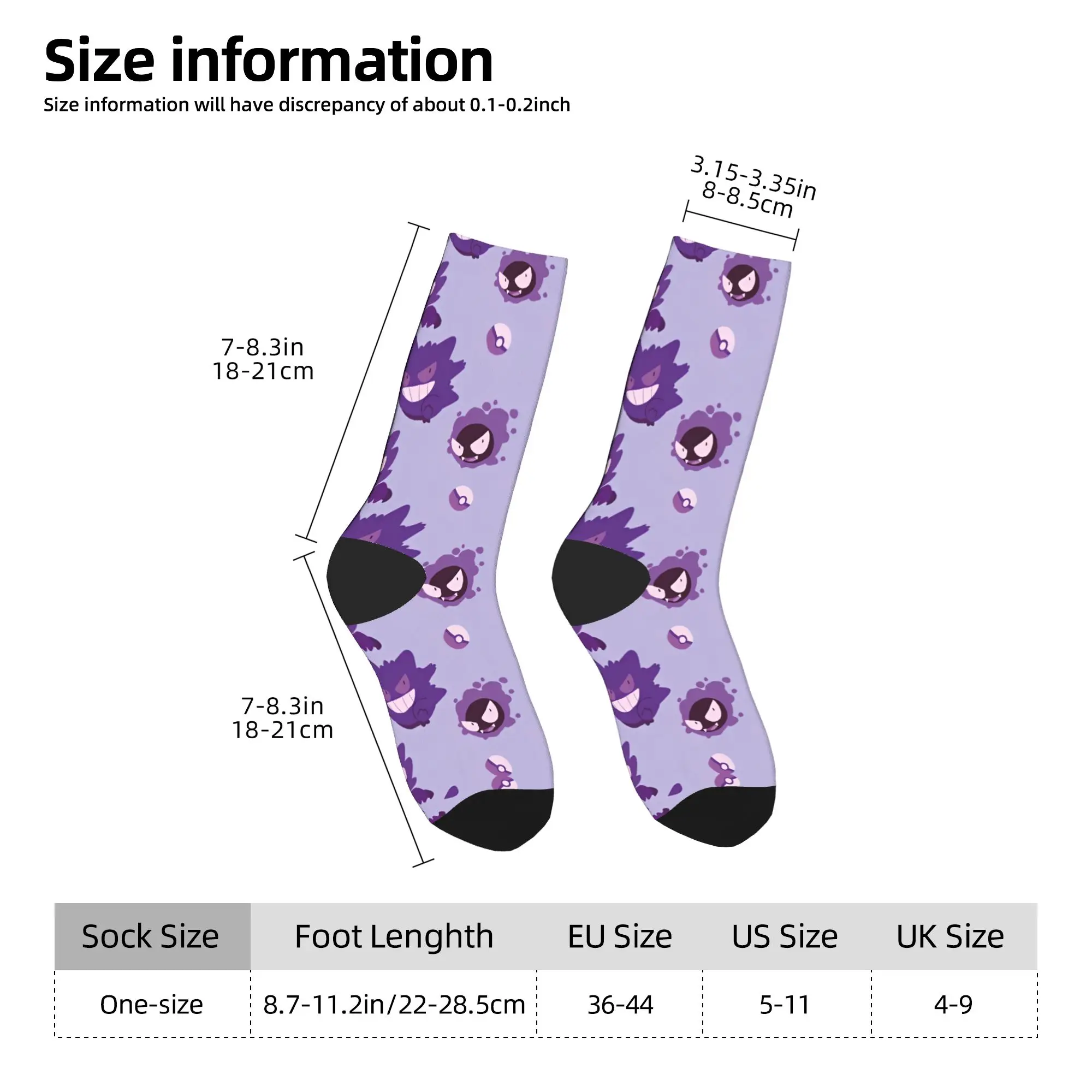 Calcetines de Anime japonés G-Gengars, medias antideslizantes, calcetines deportivos suaves y transpirables para exteriores, calcetines gráficos novedosos de invierno