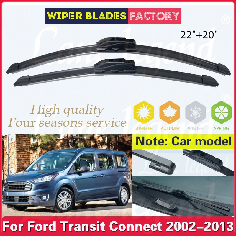 

For Ford Transit Connect 2002 - 2013 Car Wiper Blades Windshield Windscreen Front Window Blades Car Accessories 2011 2012 22"20"