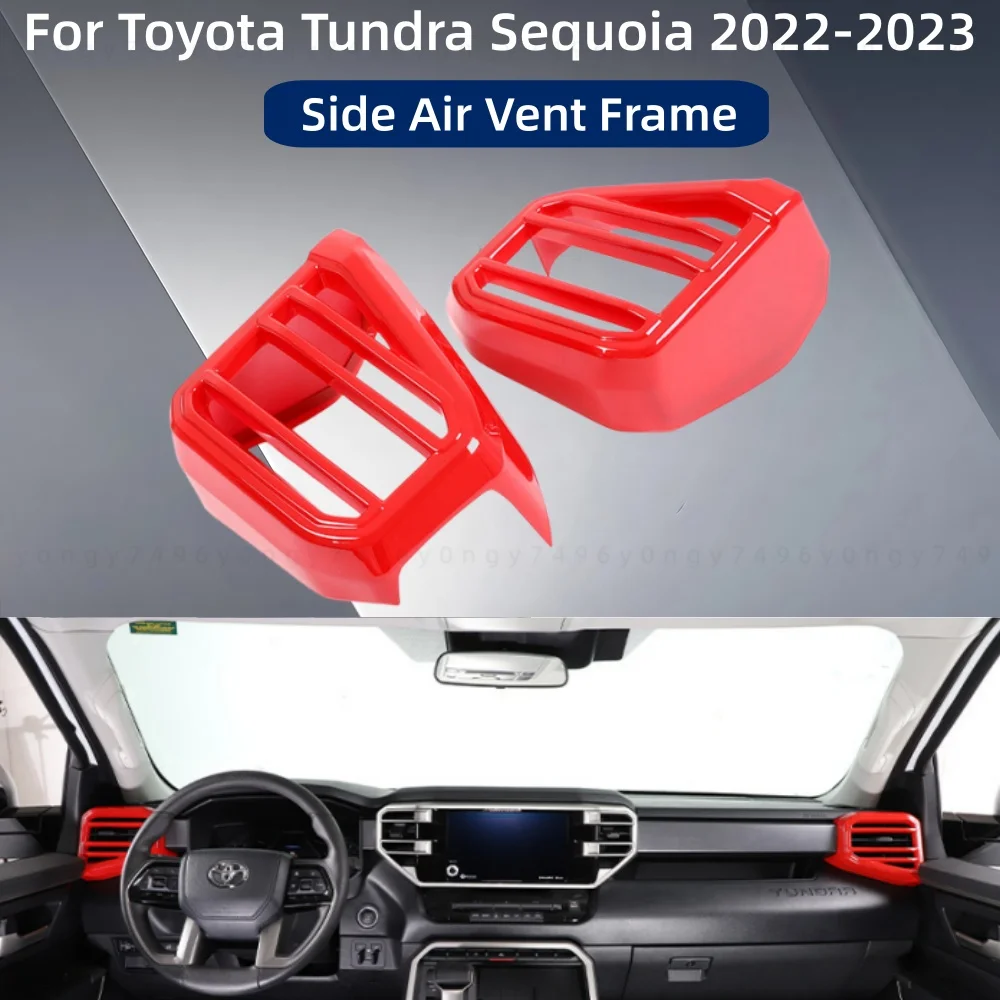

Car Upgrade Stickers Styling Side Air Vent Frame For Toyota Tundra Sequoia 2022-2023 Modification Decoration Accessories