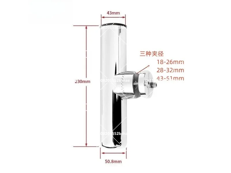 316L Stainless Steel Adjustable Fishing Rod Holder Stand for Saltwater Fly Gear