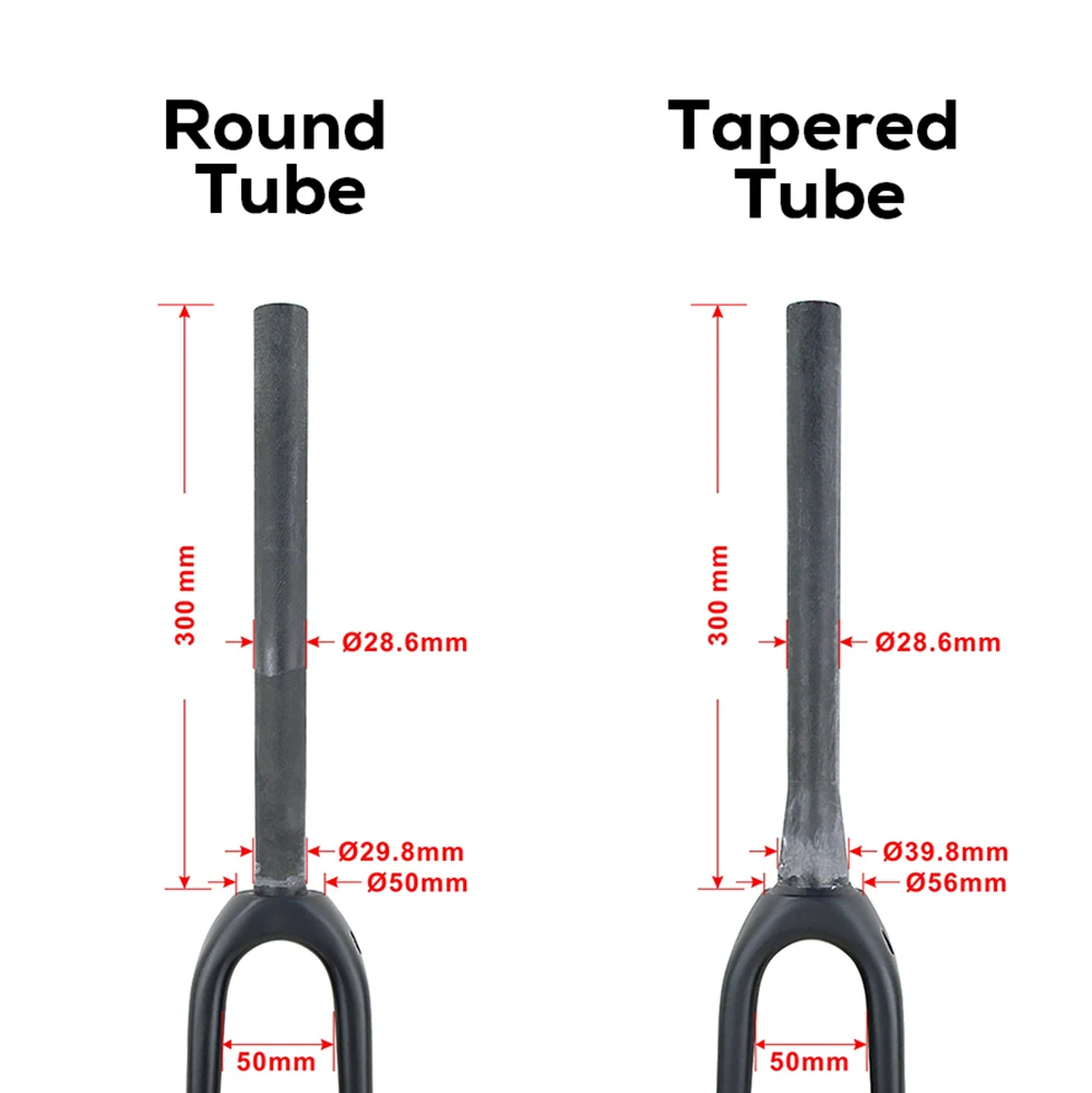 Grind Carbon Fiets Vork Racefiets Vork 100mm Max 45C 1-1/8 "Rechte/Taper Buis Schijfrem voorvork