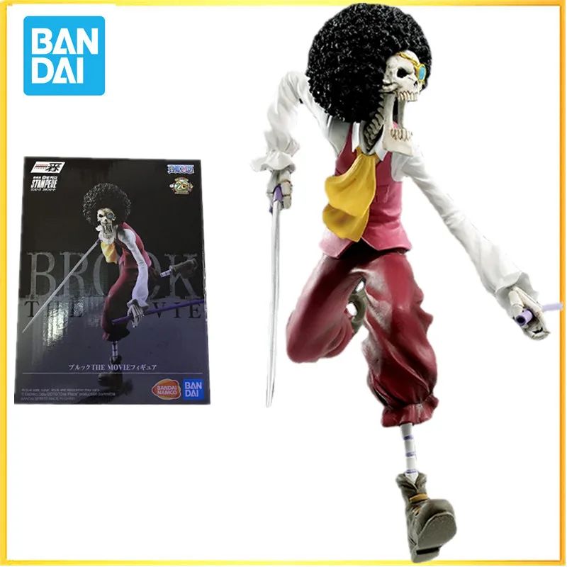 

Bandai One Piece Figure New Theater Edition Limited Skull BROOK Anime Figure Genuine Model Action Toy Figure Toys for Children