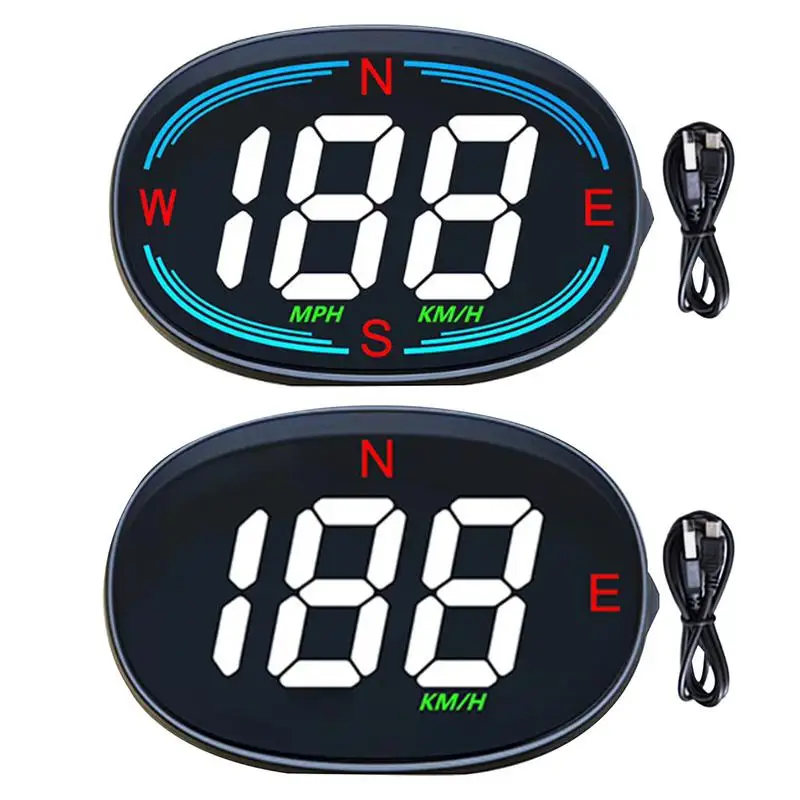 Car GPS Speedometer GPS HUD Gauges Head Up Display Car Big Font Speed Meter On board Computer Speed Alarm Gadgets For All Cars