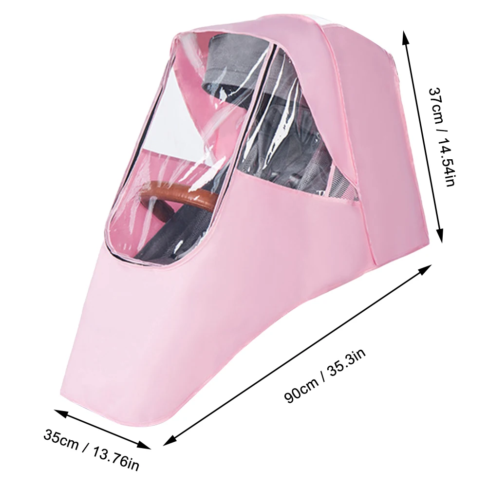 

Baby Stroller Rain Cover Windproof Dustproof Universal Standard Size Waterproof Outdoor Use Cover Stroller Accessory Spittle